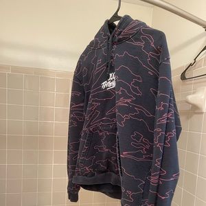 100 Thieves Black & Red Geoprint Hoodie